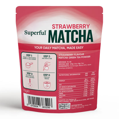 Superful Strawberry Matcha | Energy Drink Powder UK