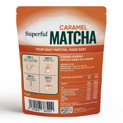 Superful Caramel Matcha | Matcha Energy Powder UK